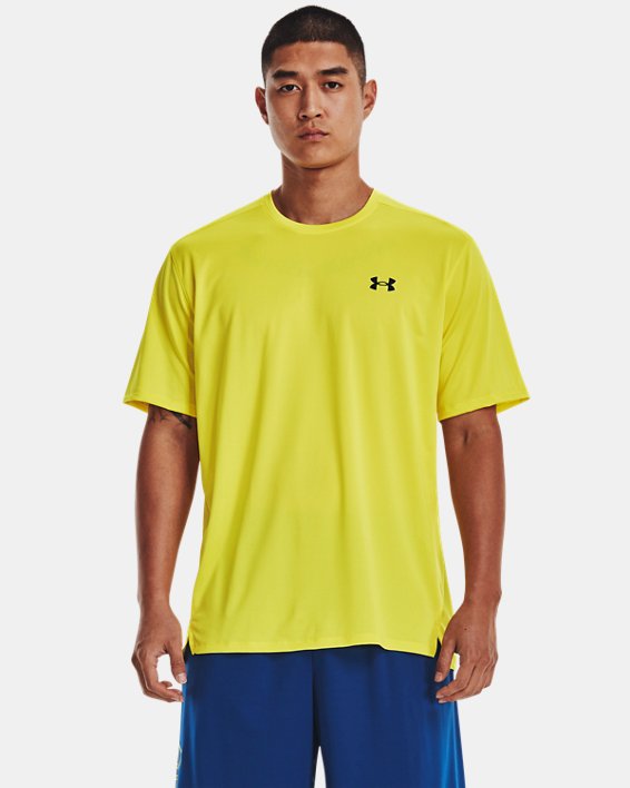 Men's UA Tech™ Vent Short Sleeve, Yellow, pdpMainDesktop image number 0